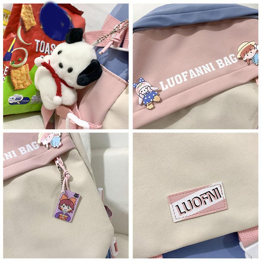 Sac à dos en nylon à fermeture éclair pour fille, cartable, sacs initiés, adolescentes, sac d'école Kawaii, sacs à dos