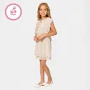 Robe plissée tendance avec col rond et ceinture pour fille (2).webp