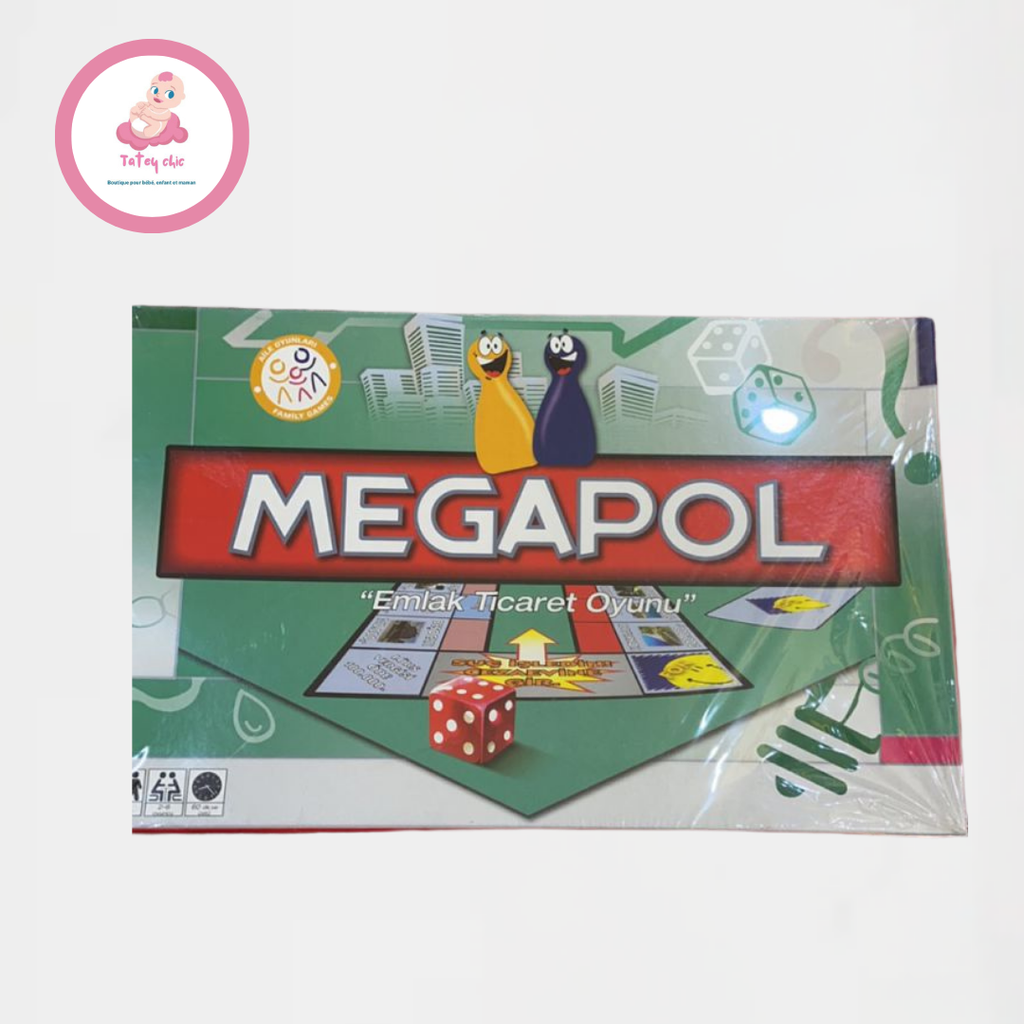 Megapol Monopoly Jeu de commerce immobilier Jeu de société familial Jouet