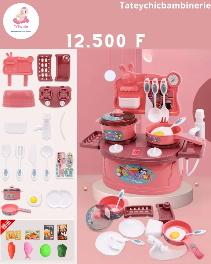 Jouet de cuisine pour enfants Table de cuisson, jouets pour filles et garçons