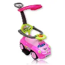 Voiture poussette musicale avec guide fille fuchsia